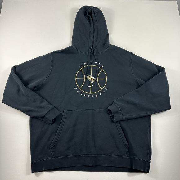 Nike UCF Knights Basketball Hoodie Sweatshirt Sweater Mens 2XL Black Long Sleeve - Picture 1 of 9